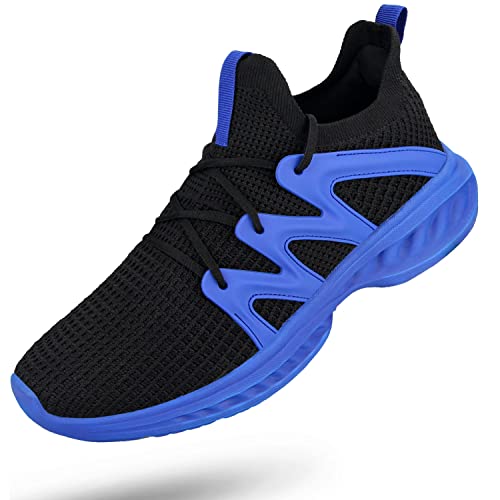 Image of Pujcs Men's Slip On Walking Shoes - Lightweight Breathable Mesh Sneakers for All Day Standing,Non Slip Shock Absorbing Athletic Footwear for Gym,Travel & Work