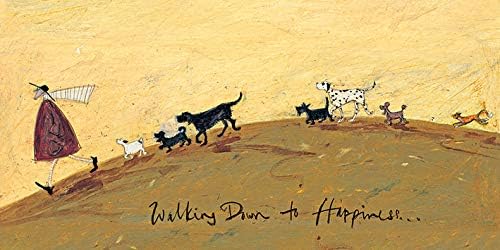 Art Group AFWDC93124 The Sam Toft Walking Down To Happiness Canvas Print, Cotton, Multi-Colour, 1.8 x 50 x 100 cm