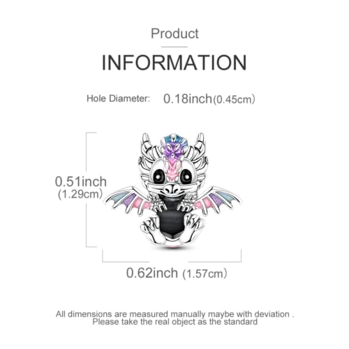 925 Sterling Silver Charms for Pandora Bracelet, Dangle Pendants & Bead Charms for Women's Bracelets & Necklaces DIY Jewelry, Capybara Dog Animal Charm - Little Flying Dragonnt by Vectoflux - Used condition - Image 2