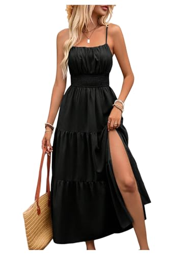 Image of BEAUDRM Women's Summer Maxi Dresses Boho Dresses Beach Vacation Sundresses | Fall Wedding Guest Dress, Summer Dresses for Women, Vacation Summer Outfits, Flowy Dresses