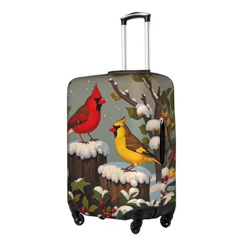 Travel Luggage Cover Merry Christmas Bird Fashion Washable Baggage Suitcase Protector Fit For Luggage X-Large2