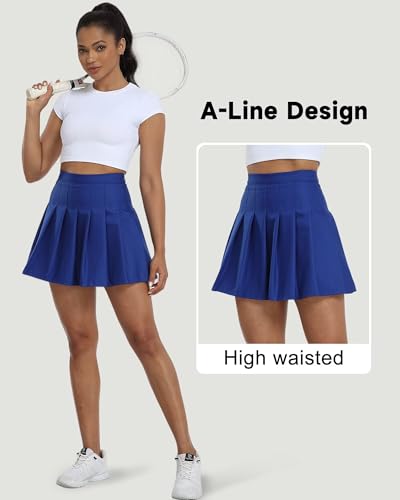 Image of Girls Pleated Skirts Tennis Skirt with Shorts High Waisted Mini Skort