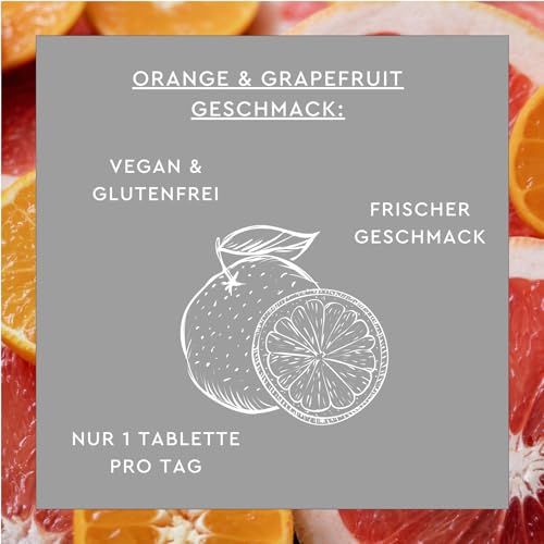 SUNLIFE Multivitamin Tabletten hochdosiert - 1 x 17 Stück - Mineral und Multivitamin Brausetabletten mit Orangen-Grapefruit Geschmack - Multi Vitamin Tabletten mit 10 Vitaminen und 5 Mineralstoffen