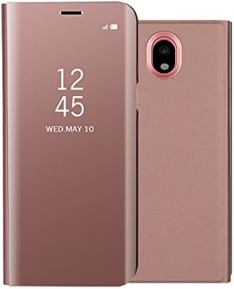 Funda® Mirror Plating Flip Case for Samsung Galaxy J7 Pro/Samsung Galaxy J730 (Rose Gold)