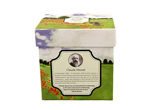 Duo Taza de café con diseño de amapolas Monet con pie, 300 ml, tamaño XXL, taza de té, taza de café, diseño de flores… - Imagen 4