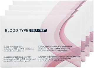 Test rapide de groupe sanguin – Test de groupe sanguin – Détermination rapide du groupe sanguin – 4-Pack – The Tester