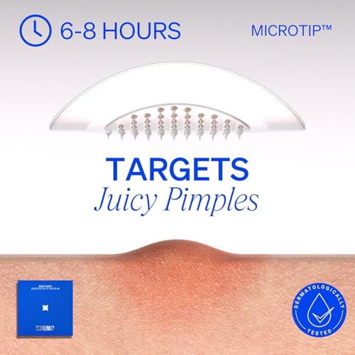 RIGHT AWAY Microtip Hydrocolloid Acne Pimple Patch for Early Stage Zits and Hidden Blemish (8 Patches) Microdart Patch