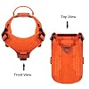 ICEFANG Tactical Dog Harness with 4X Metal Buckle,Working Dog MOLLE K9 Vest with Handle,No Pulling Front Clip,Adjustable Pet Harness for Large Dogs (L (28-35 Chest), Orange)