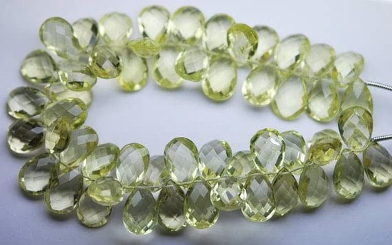 Quartz citron briolette 8x12mm : résolvez le problème des pierres dépareillées