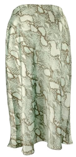 Ralph Lauren Women's Satin Snakeskin Print A-line Skirt TMlt 142