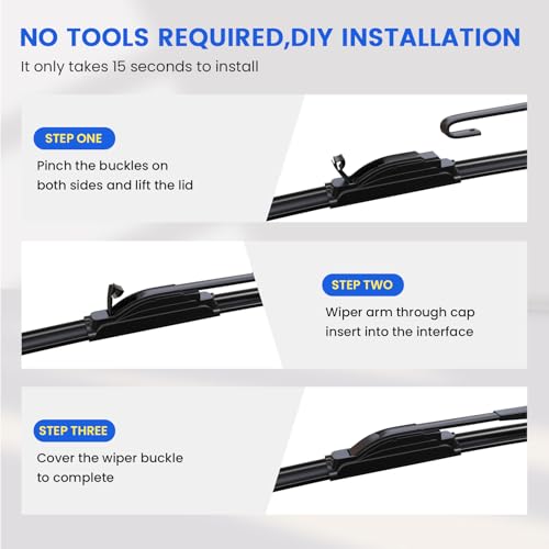 Image of ANIKLUIM 26 Inch+18Inch Windshield Wiper Blades Replacement for Toyota Camry 2012-2017 Honda Civic 2016-2021 Lexus GS350 2013-2018 Front Wipers,Original Factory Quality and Durable (Set of 2)