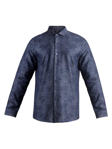 Image of Jack & Jones Men's Cotton Abstract Print Slim Fit Shirt