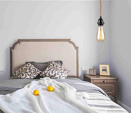 [2Pack 15Ft]Pendant Light Cord Kit With Dimmer Switch,Twisted Hemp Rope Vintage Plug In Hanging Lighting,Industrial Lamp Socket Set E26,Extension Hanging Lantern Cable For Farmhouse,Retro Diy Projects #TOP5