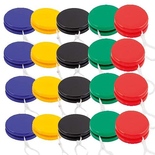 MIRVEN - Pack of 20 Cheerful Colours Yoyos - Great Idea for Gifts Birthday Children Class, Pinatas for Children's Parties, Children's Weddings and Communions