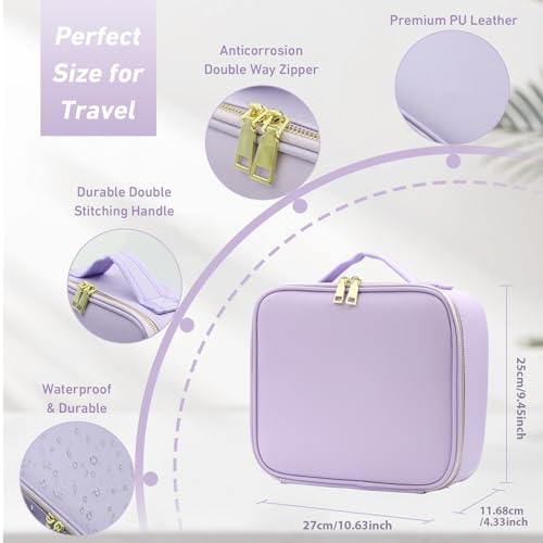 Trousse de maquillage avec miroir LED et rangement modulable