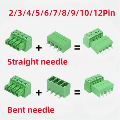 Bloque de terminales 2EDG de alta precisión con diseño de pin doblado para conexiones 2