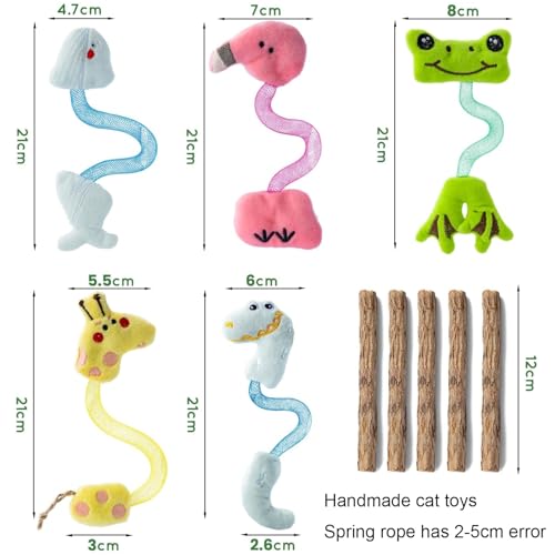 Lot de 10 Jouet Chat, Bâtonnets Herbe à Chat, Bâtonnets à Mâcher Matatabi Baton Chat Jouets pour Chats Intérieur – Image 5