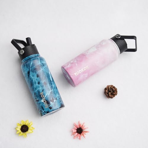 Image of BJPKPK 2 Pack 32oz Insulated Water Bottles with Straw Lids, Stainless Steel