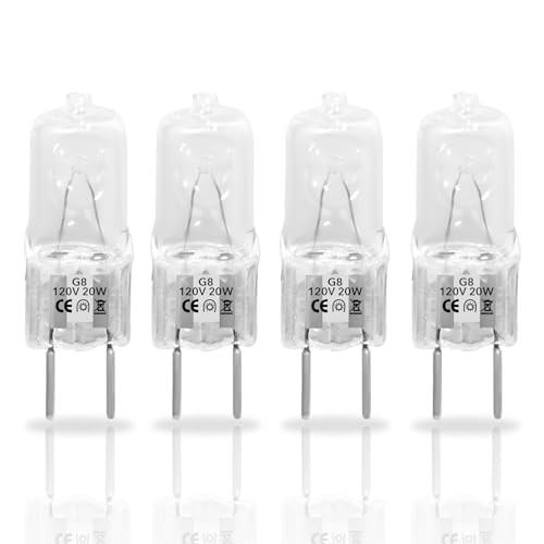 4Pcs 6912A40002E Fits for LG Microwave Light Bulb - 120V 20W Microwave Lamp Halogen Replacement for LG 6912A40002A, 6912A40002D
