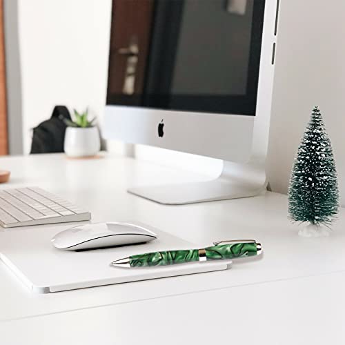 Tuscany Green & Black Ballpoint Pen - Marbleized Gloss Body #TOP3