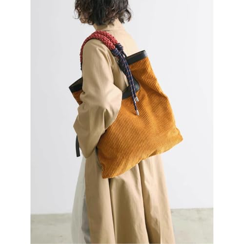 Corduroy Tote Bag Vintage Corduroy Alt Bag with Sturdy Rope Handle Oversized Fashion Tote Purse Large Trendy Handbag 20252