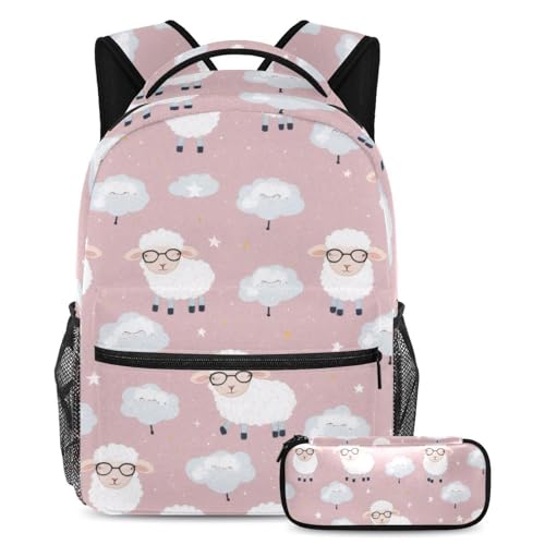 Sac d'école grande capacité pour garçons et filles avec trousse à crayons