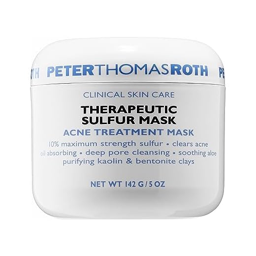 Peter Thomas Roth | Therapeutic Sulfur Acne Treatment Mask | Maximum-Strength Sulfur Mask for Acne, Clears Up and Helps Prevent Acne Blemishes, Oil Absorbing and Pore Cleansing