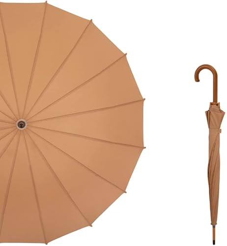 HALAHAI Paraguas Paraguas de golf con mango en forma de J, apertura automática, resistente al viento, 40 pulgadas, con ventilación, clásico, para lluvia y viento Paraguas Plegable(C)