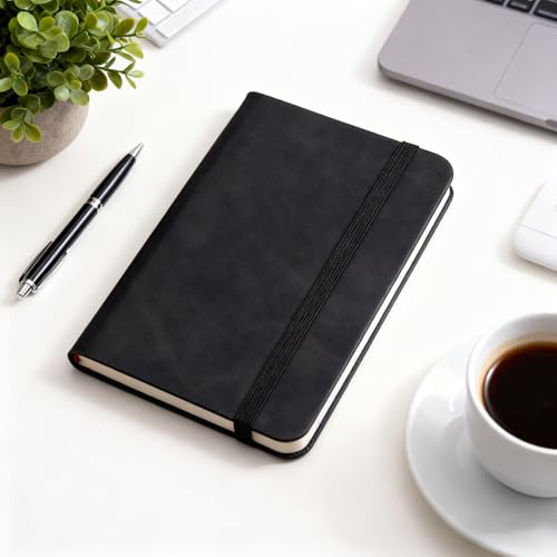 Carnets de poche lot de 4 mini carnet ligné couverture rigide cuir - 7