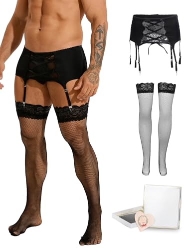 Sous-vêtement gay noir extensible WBDWWTD : lingerie sexy sissy et jarretelles