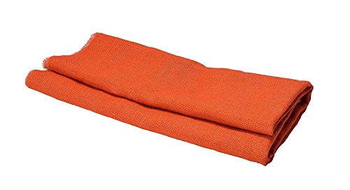 Image of Laminated Tangy Orange Color Jute Fabric, 48 INCH Width ONE MTR Packing, Used for Making Jute Bags, Art & Craft,Home DECORE, Matting