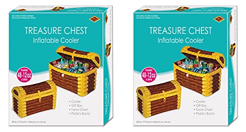 Image of Beistle Inflatable Treasure Chest Coolers.