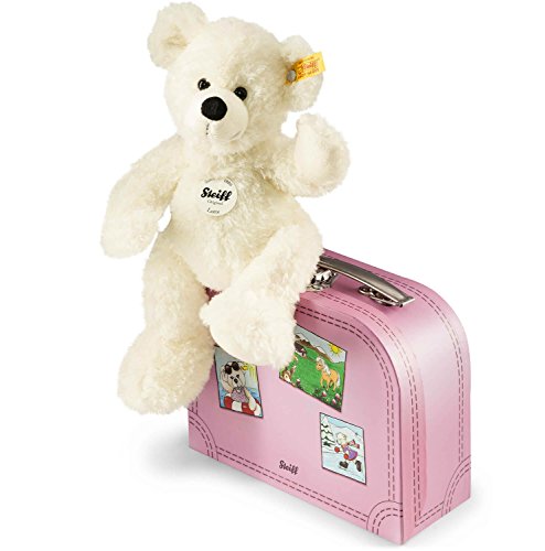 Steiff 111563 Lotte Teddybär im Koffer Plüschtier, Mehrfarbig, 28 cm