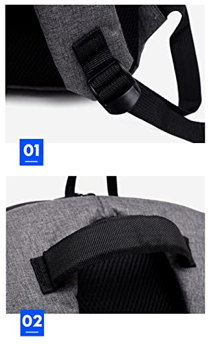 Sac à dos étanche multifonction homme gris taille M port USB