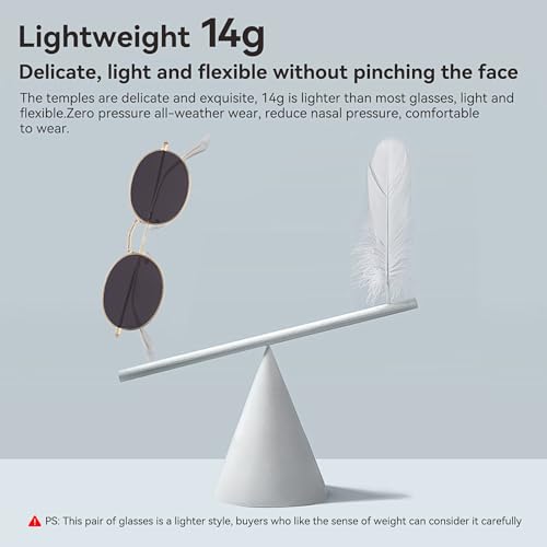 Dollger Oval Sunglasses for Women Vintage Metal Frame Glasses Anti Reflective Retro Eyeglasses Unisex3