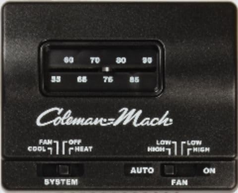 Thermostat Analog Readout 12 Volt DC Black