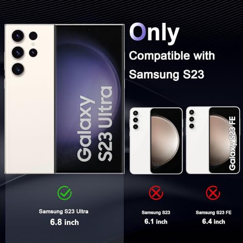 Image of Case for Samsung Galaxy S23 Ultra 5G, Military Grade Drop Protection Phone Case, Yellowing Resistant, Anti-Scratch Hard PC Back, Shockproof Hard Ultra-Thin Protective Cover, Clear