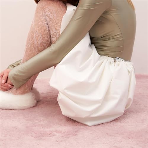 Women Y2k Bubble Mini Skirt Fairycore Vintage Elastic Waist Flare Puffy Short Skirt Cottage Cute Pleated Balloon Skirts2