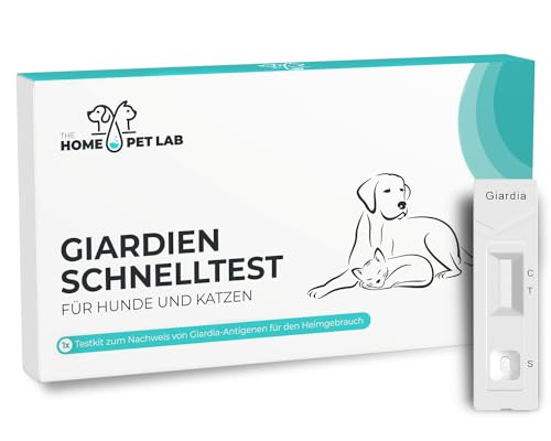 The Home Pet Lab 1 x Giardien Schnelltest Hund & Katze - Giardien-Test zuverlässig als Test bei Darmparasiten und Durchfall - Für Hunde & Katzen bei Giardia (1 x Test)