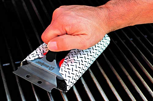 Proud Grill Q-Swiper BBQ Grill Cleaner Set - 1 Grill Brush with Scraper and 25 BBQ Grill Cleaning Wipes, Bristle-Free & Wire-Less, Safe Way to Remove Grease and Grime for A Clean and Healthy Grill - Image 3