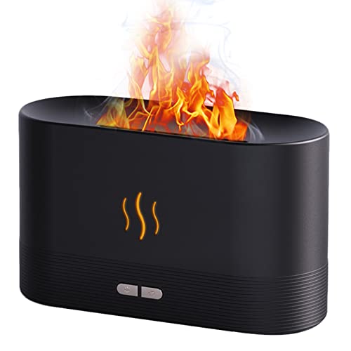 Umidificador de difusor de chama -Ultrassônico 180ML USB umidificador de chama óleo essencial difuso