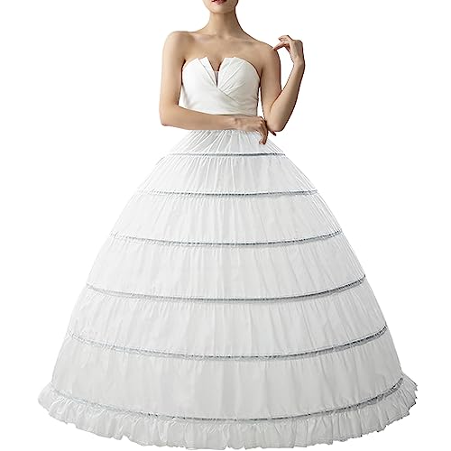 Women Petticoat Crinoline 6 Hoop Skirt Petticoats for Women Underskirt Ball Gown