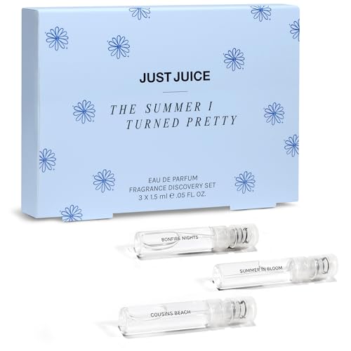 Just Juice - The Summer I Turned Pretty Mini Perfume Set - 3 Perfumes for Women and Men - Cousins Beach, Bonfire Nights, Summer In Bloom - 3 pc