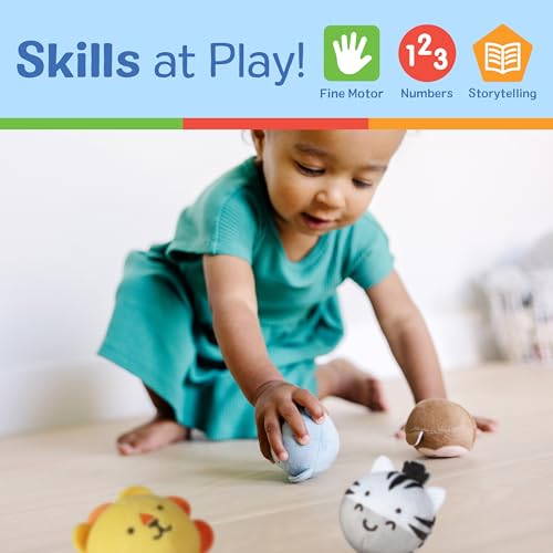 Image of Melissa & Doug Rollables Safari and Farm Friends Infant and Toddler Toy 12-Pack