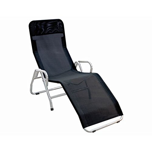 Preisvergleich Produktbild Unbekannt Bäderliege Pool 3" Silber, Bezug schwarz