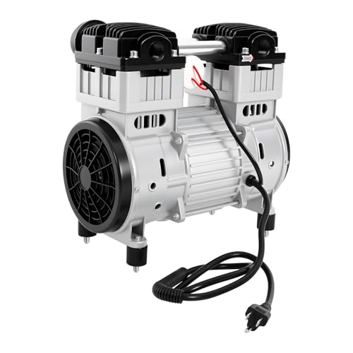 Bomba de Vacío Rotativa de Paleta Sin Aceite 1100W, 7CFM, 116PSI, 680mmHg para HVAC, Reparación de AC Automotriz, Lab Dental - 110V miniatura 1