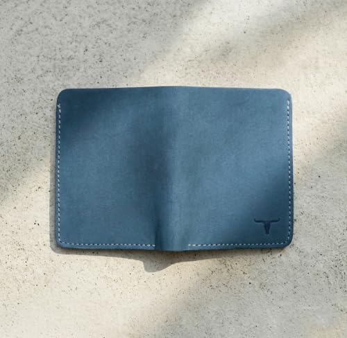 Image of URBAN FOREST Joe Vintage Blue Leather Wallet for Men