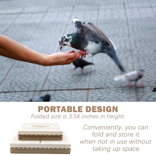 Image of Collapsible Bird Cage Plastic Bird Cage Portable Birds Cages Outdoor Small Birds Cages Suitable for Pigeons Parrots fledglings the Best Choice for Birds to Play and Race Training