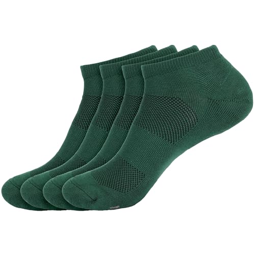 Image of BambooMN Men and Women's Rayon from Bamboo Low Cut Ankle Socks for Sports, Work and Everyday Wear - 4 Pairs - Unisex Sizing