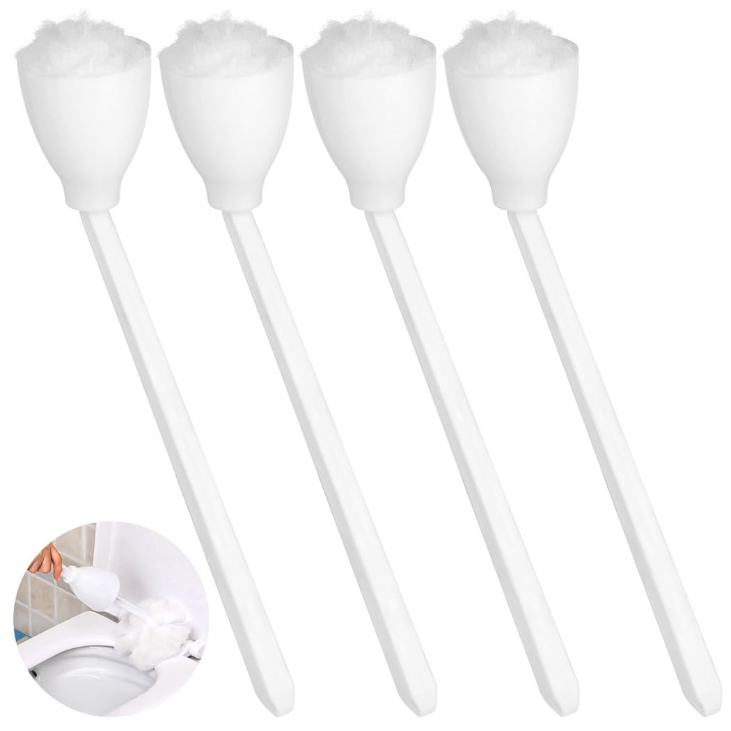 Brosses de cuvette de toilette à tampons souples et manche long ergonomique